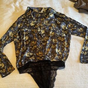 Free People Bodysuit with Lace